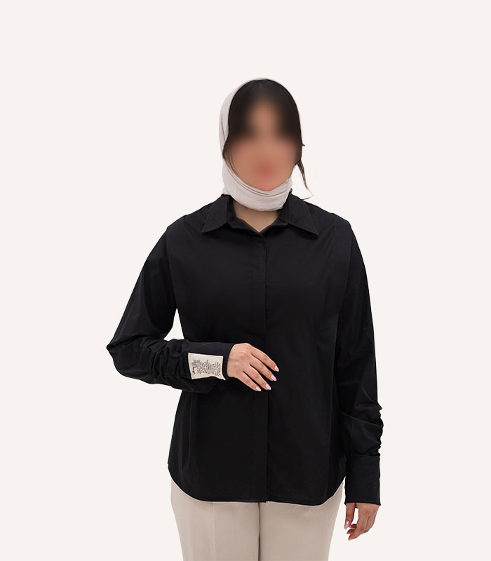 womens-blouse-y25s2m1_black_image-01-w7h8-blur-bg شومیز زنانه مدل مجلسی شیک | پروشات - Image 1